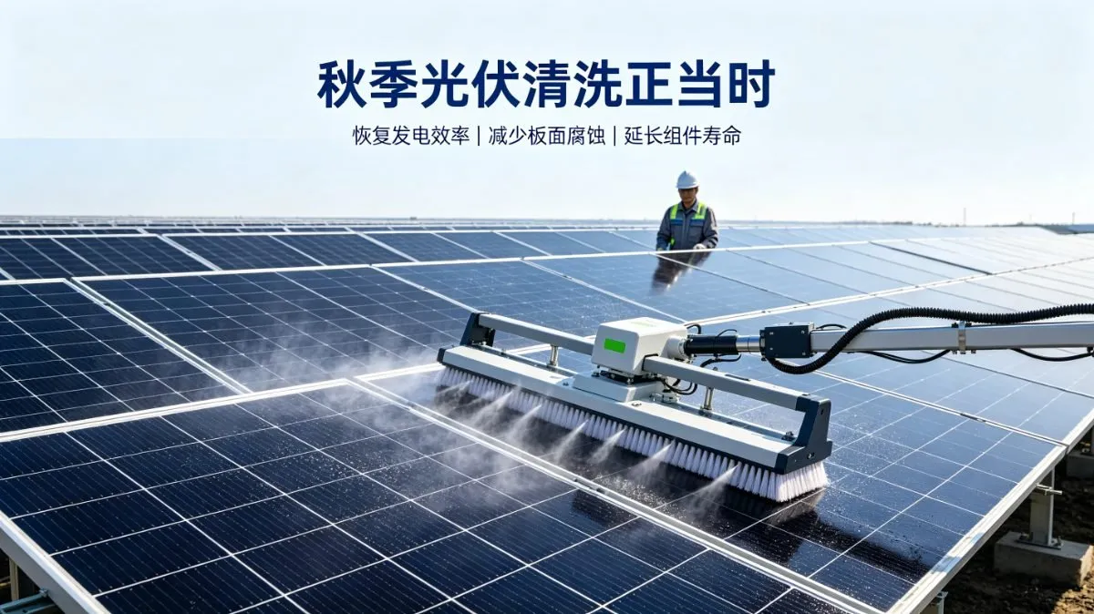安徽秋季光伏清洗服务_专业光伏板清洗公司_百分环境